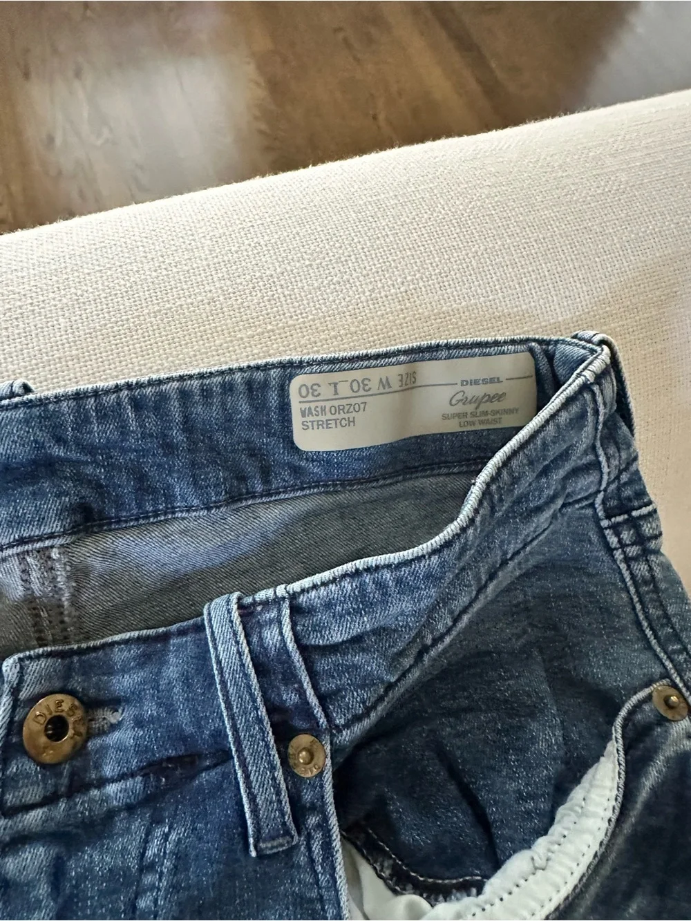 Diesel Skinny Jeans in Dark Blue Wash
